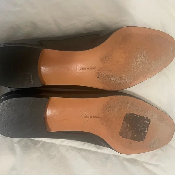 Salvatore Ferragamo Black Flats with Gold Accents - Picture 4 of 4